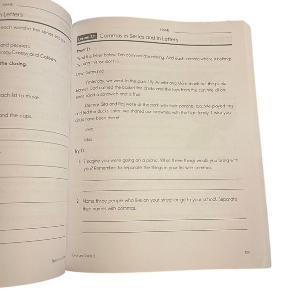 Spectrum Second 2nd Grade Workbook Math Reading Language Arts Soft Cover 2015 - Picture 6 of 7